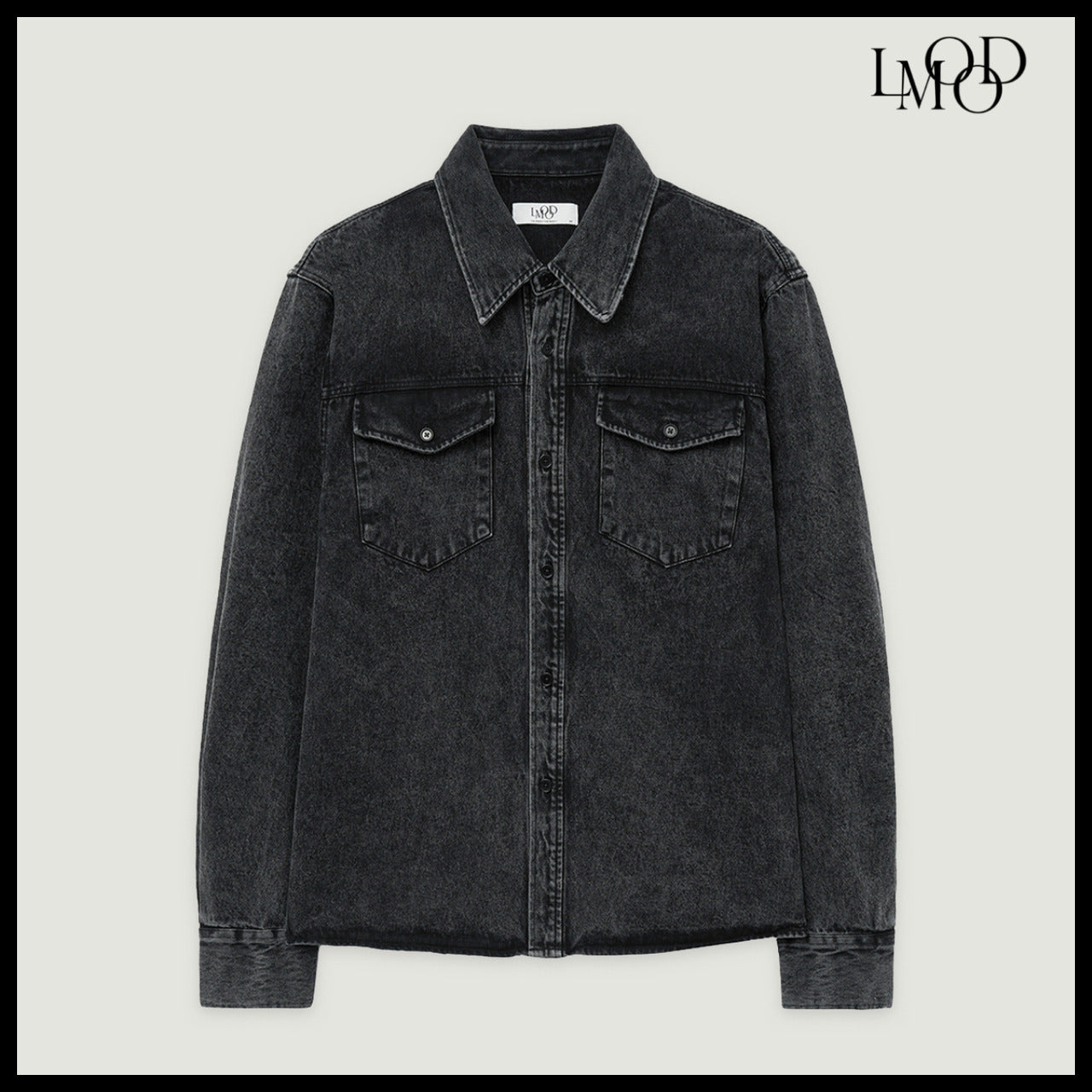 【LMOOD】ARMOR DENIM SHIRT  PEPPER BLACK