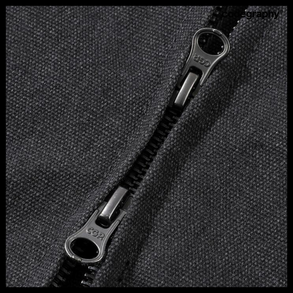 【codegraphy】Vintage Washed Hooded Work Jacket