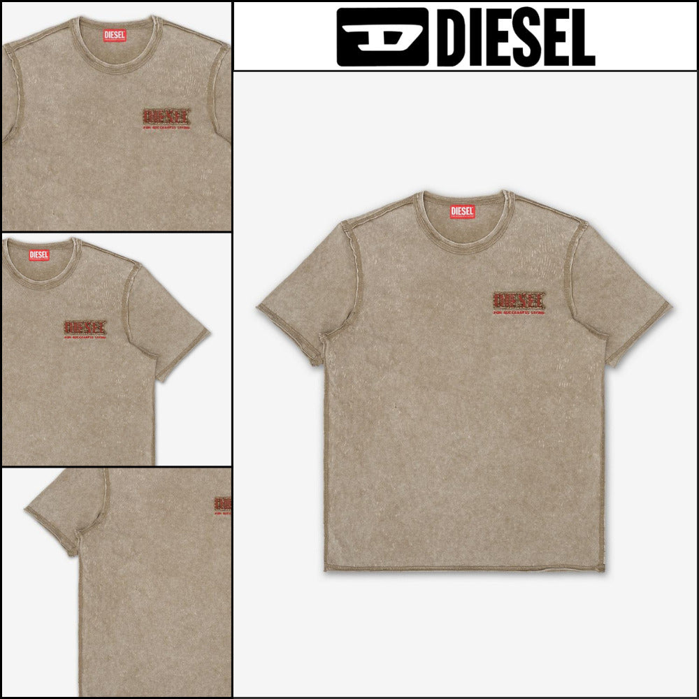 【DIESEL】T-Raw Just-V1 Short Sleeve T-Shirt - Oak