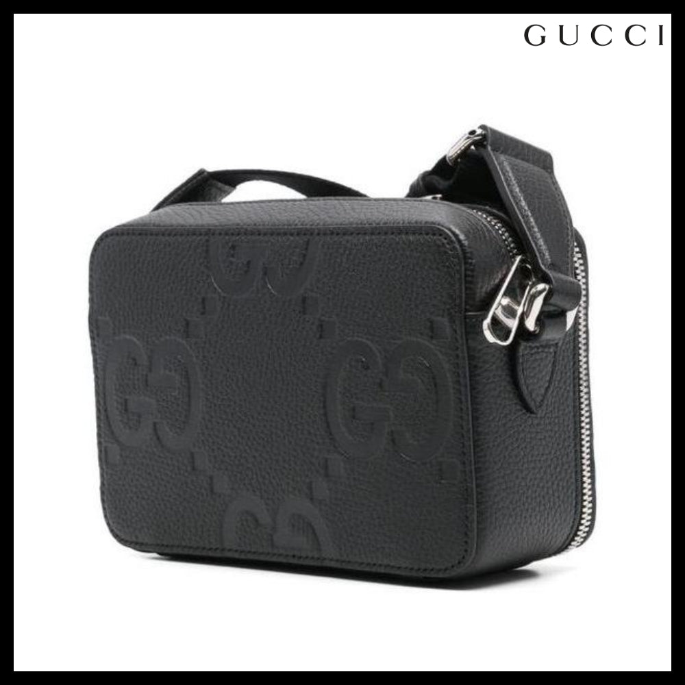 【GUCCI】Jumbo GG Calfskin Mini Crossbody Bag