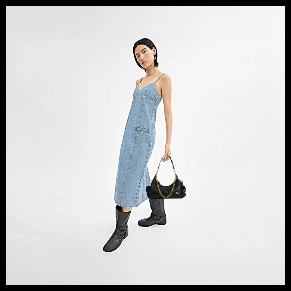 【Coach】Pocket Juliet Bag 30 With Quilting Black
