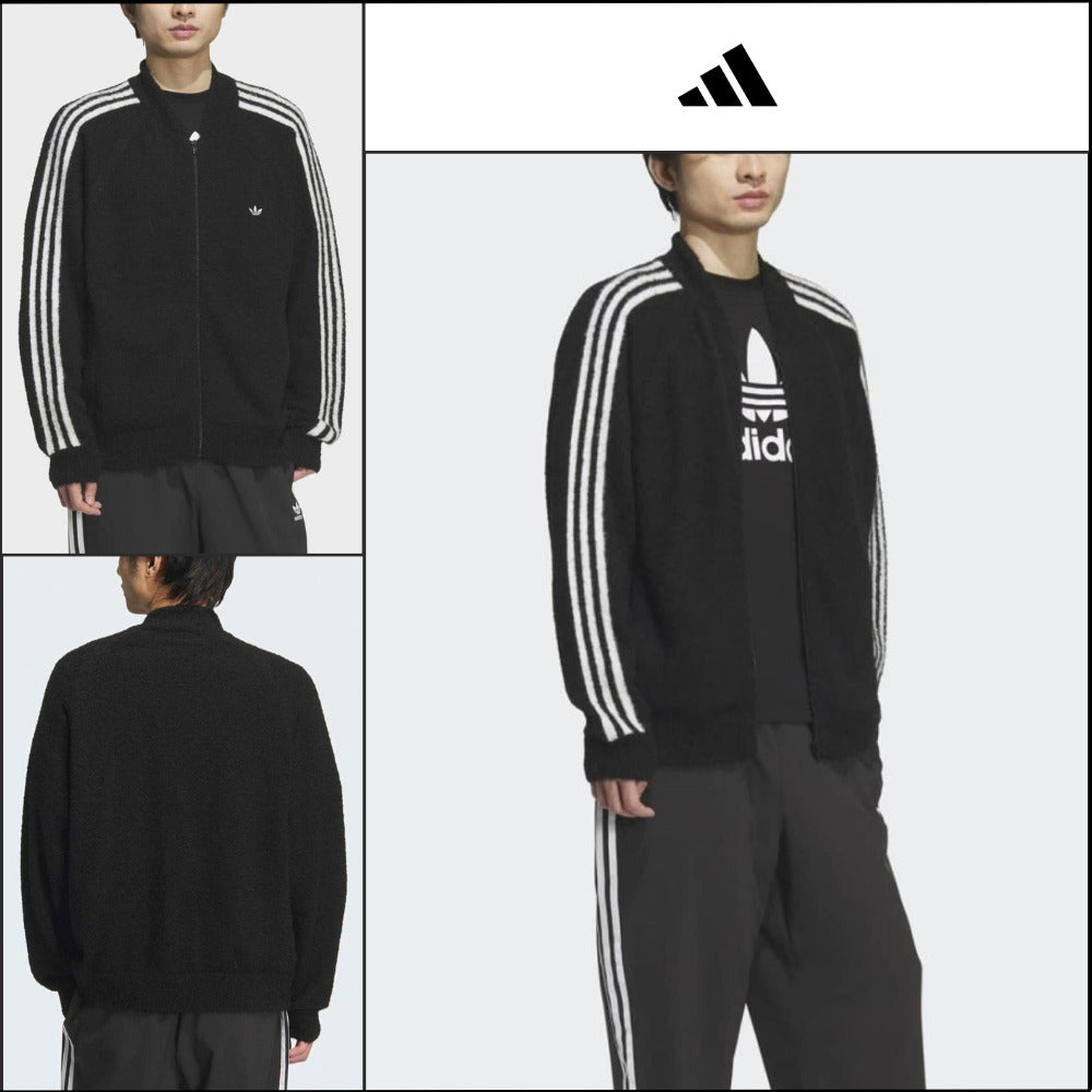 【ADIDAS】Knit Superstar Black Track Top Track Jacket