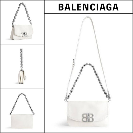 【BALENCIAGA】BB Soft Small Flap Bag Optic White