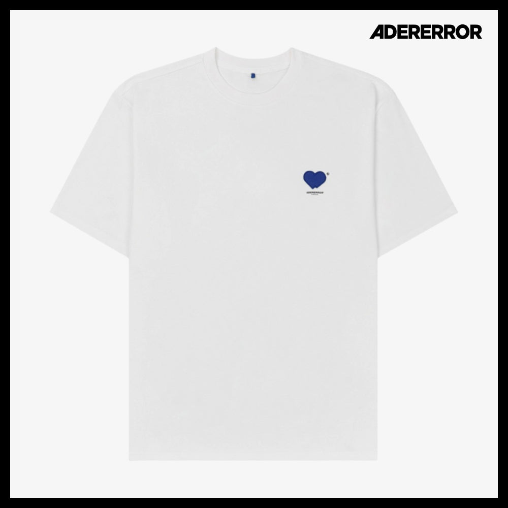 【ADERERROR】Twin Heart Small Logo T-Shirt Off White