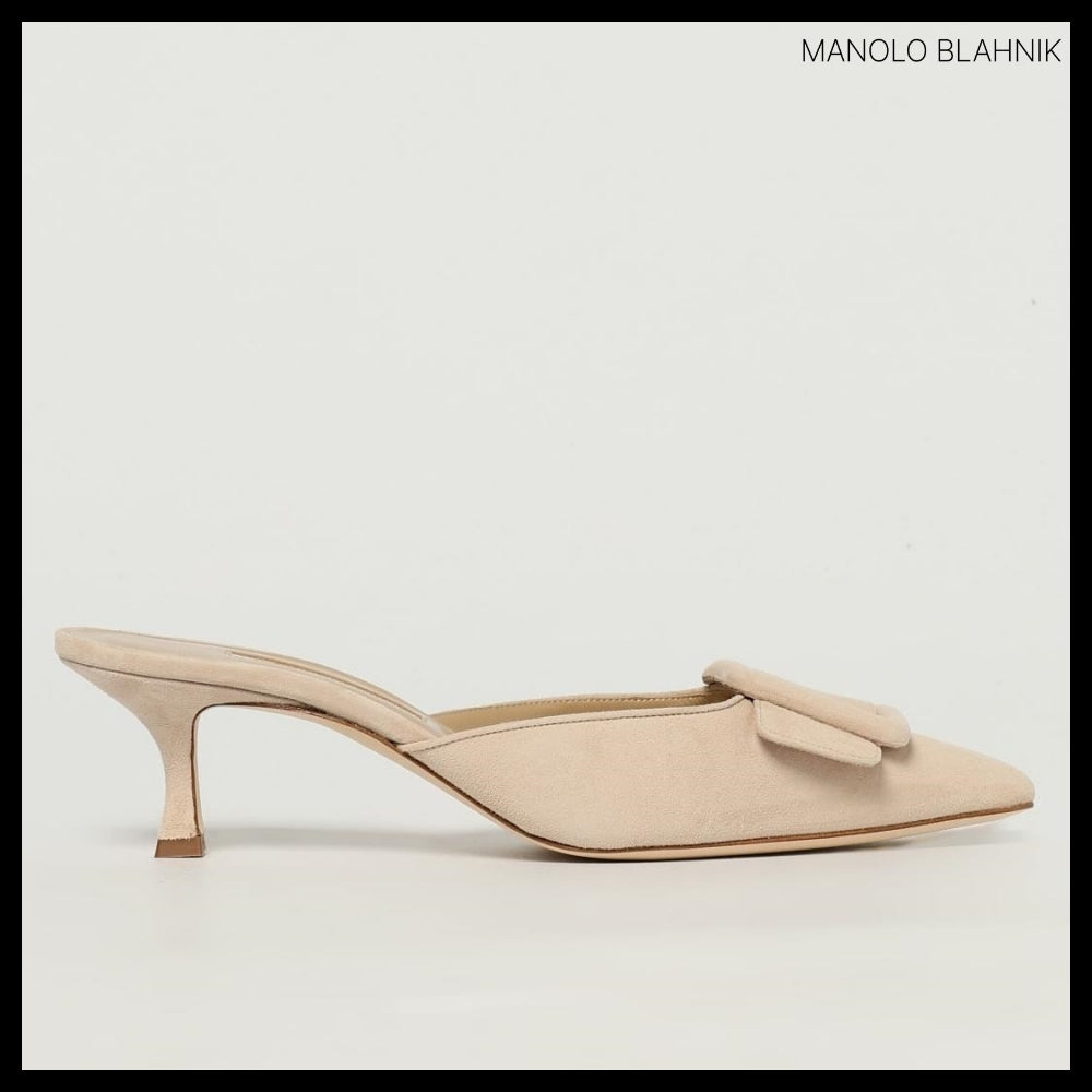 【Manolo Blahnik】HANGISI Satin Pumps
