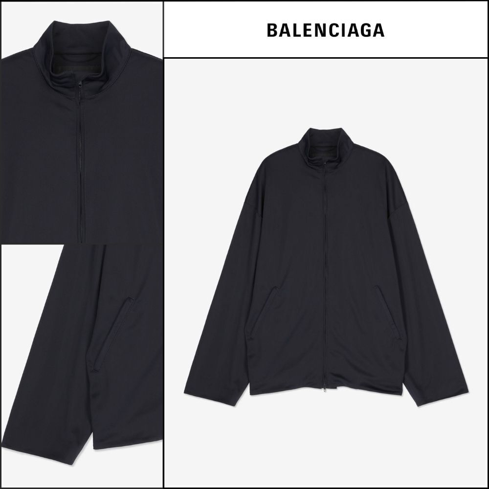 【BALENCIAGA】Zip-Up Tracksuit Jacket Dark Navy