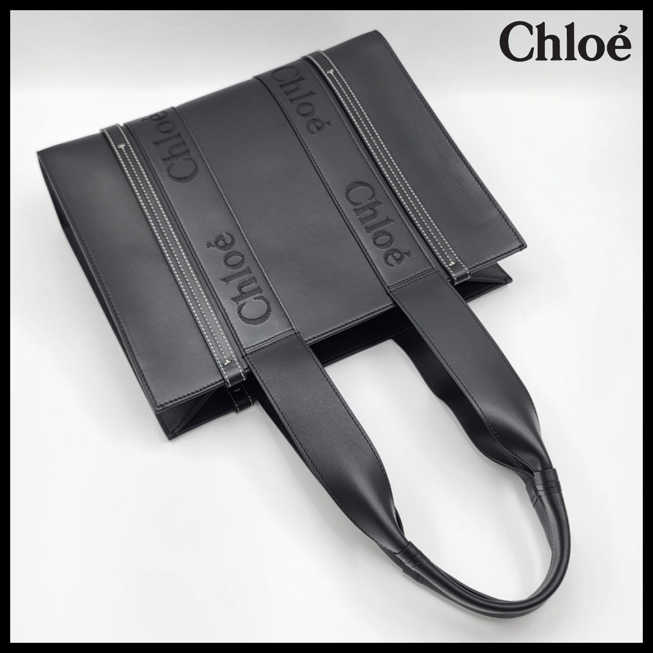【Chloe】Woody Medium Tote Bag Black