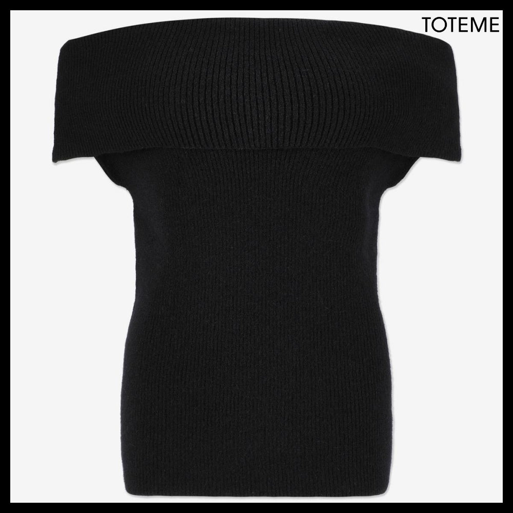 【Totême】Ribbed Sleeveless Knit Black