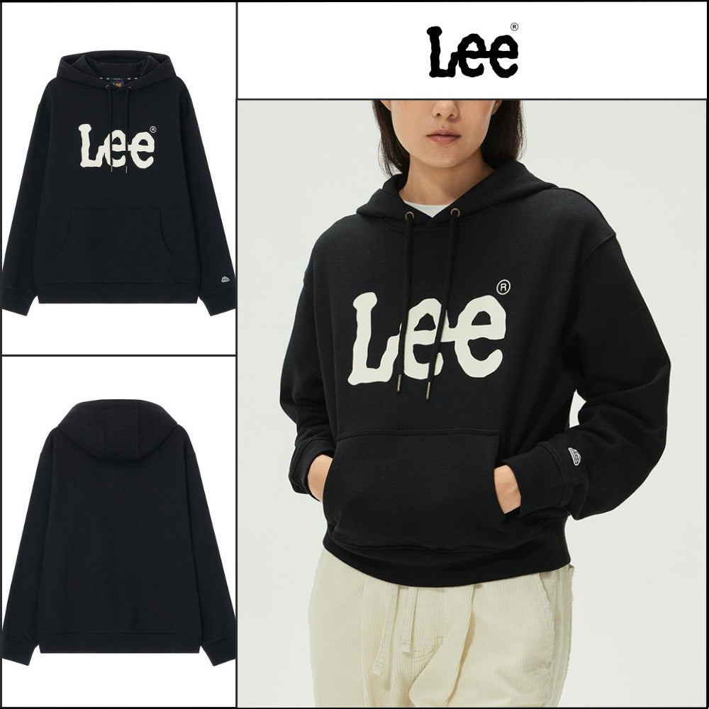 【LEE】アウトレットビッグツイッチロゴフードTシャツブラック