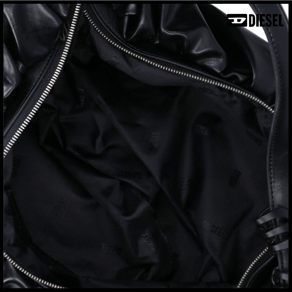 【DIESEL】Black Logo Shoulder Bag