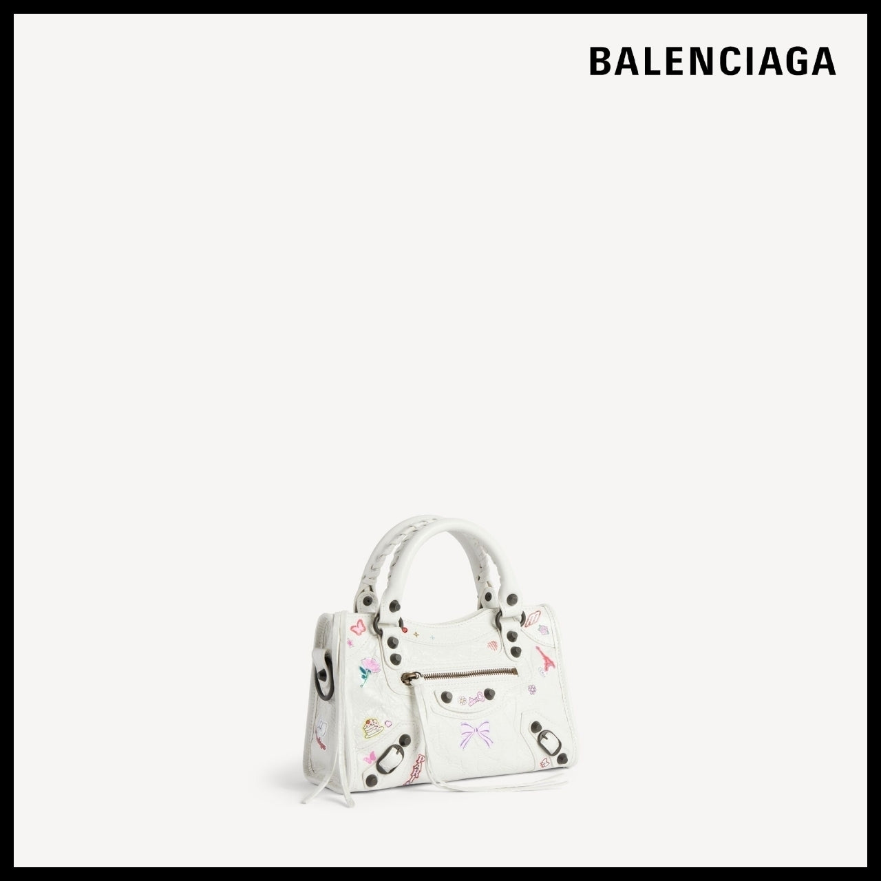 【BALENCIAGA】Le City Bag Mini White Multicolor