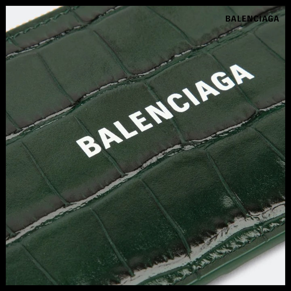 【BALENCIAGA】Cash Long Coin & Card Holder Enl Forest Green