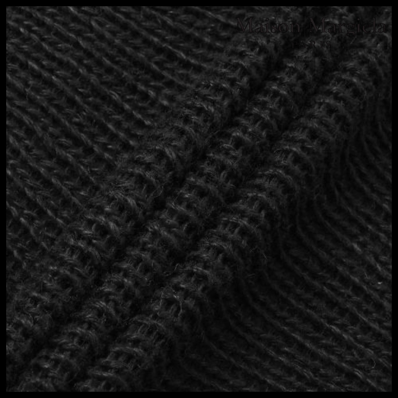 ★MAISON MARGIELA★ Gauged Hemp Knit Cardigan Black