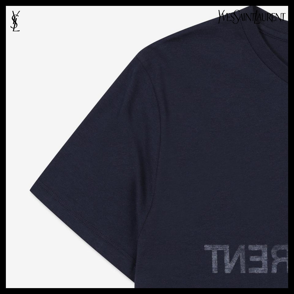 【Saint Laurent】コル・ロンド Tシャツ マリン:ナチュラル