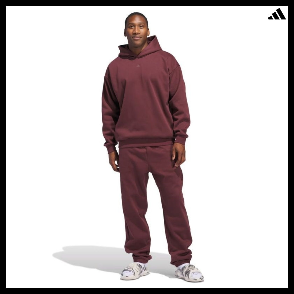 【ADIDAS】 Basketball Fleece Hoodie Aurora Ruby