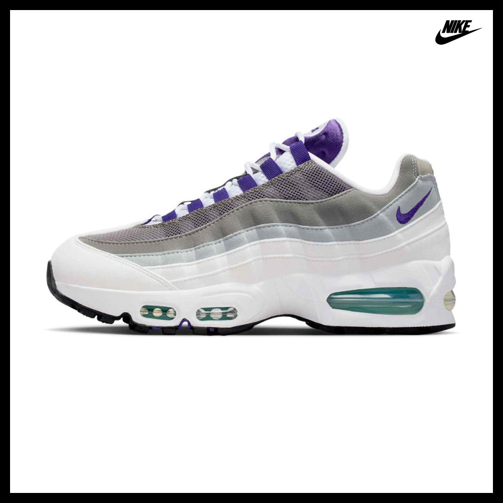 【NIKE】Air Max 95 Big Bubble W White Emerald Green Wolf