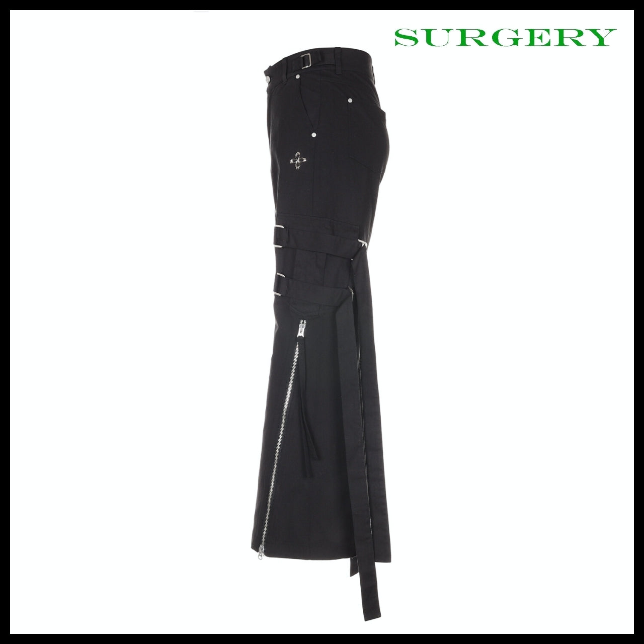 【SURGERY】Bondage Cargo Pants Black
