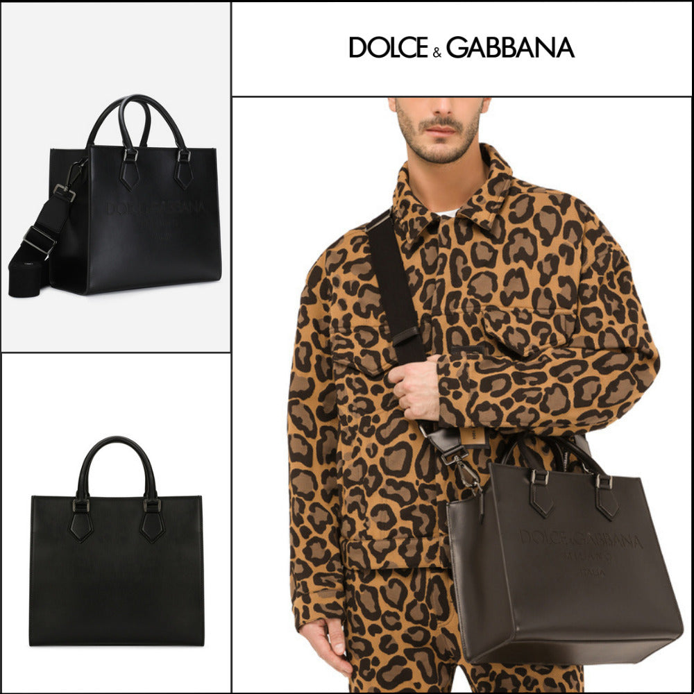 【Dolce&Gabbana】CALFSKIN EDGE SHOPPER LOGO