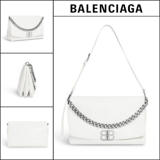 【BALENCIAGA】BB Soft Large Flap Bag Optic White