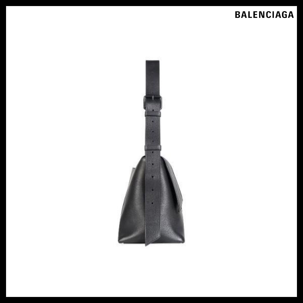 【BALENCIAGA 】Downtown Black Medium Shoulder Bag