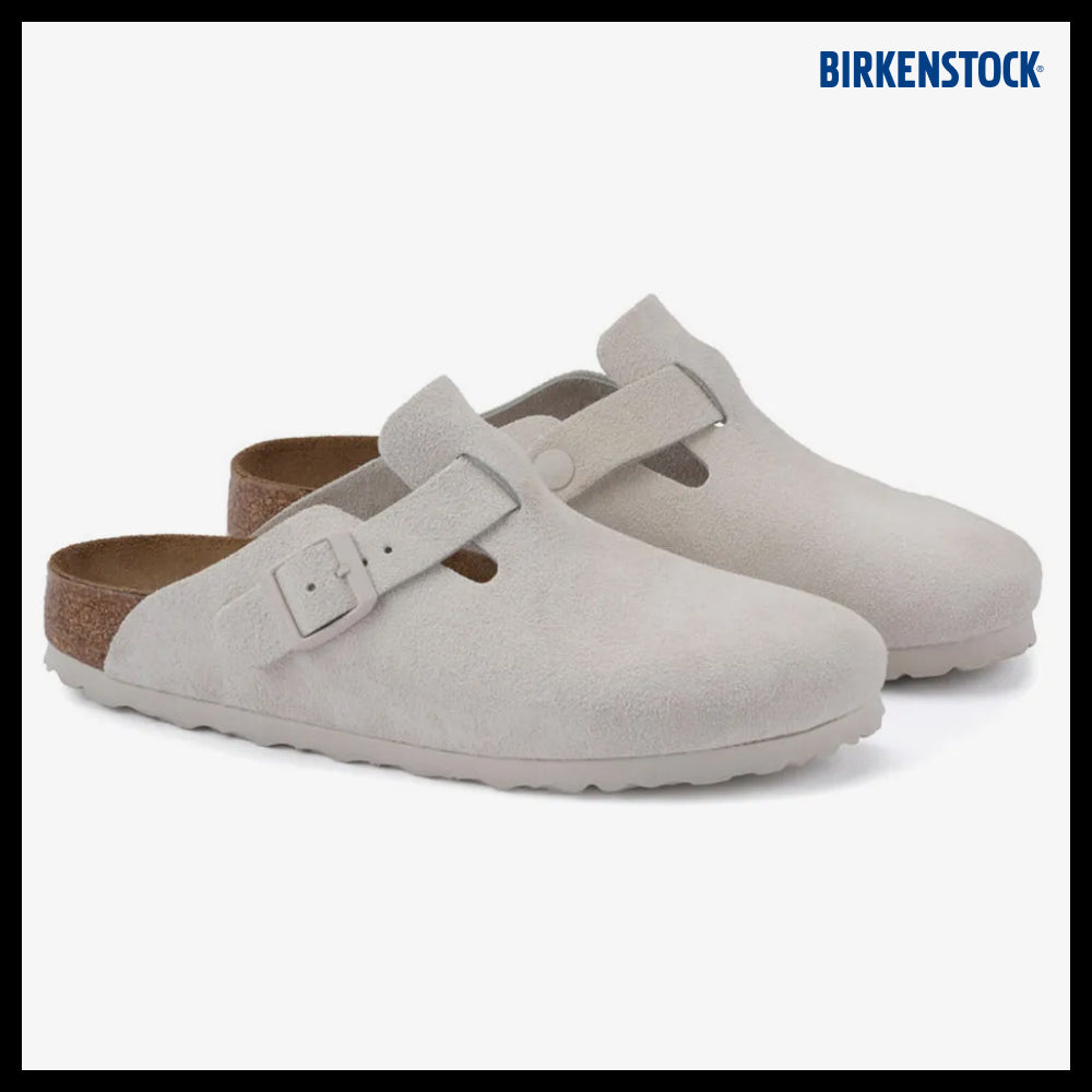 【BIRKENSTOCK】BOSTON SUEDE LEATHER ANTIC WHITE REGULAR
