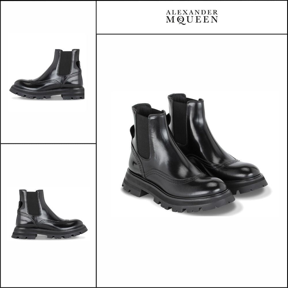 【Alexander Mcqueen】Wander Chelsea Boots in Core Black