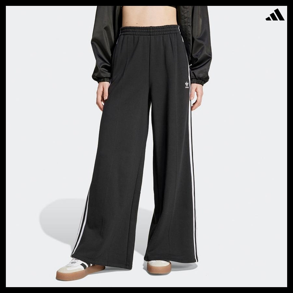 【adidas】3-Stripes Loose French Terry Wide Leg Pants