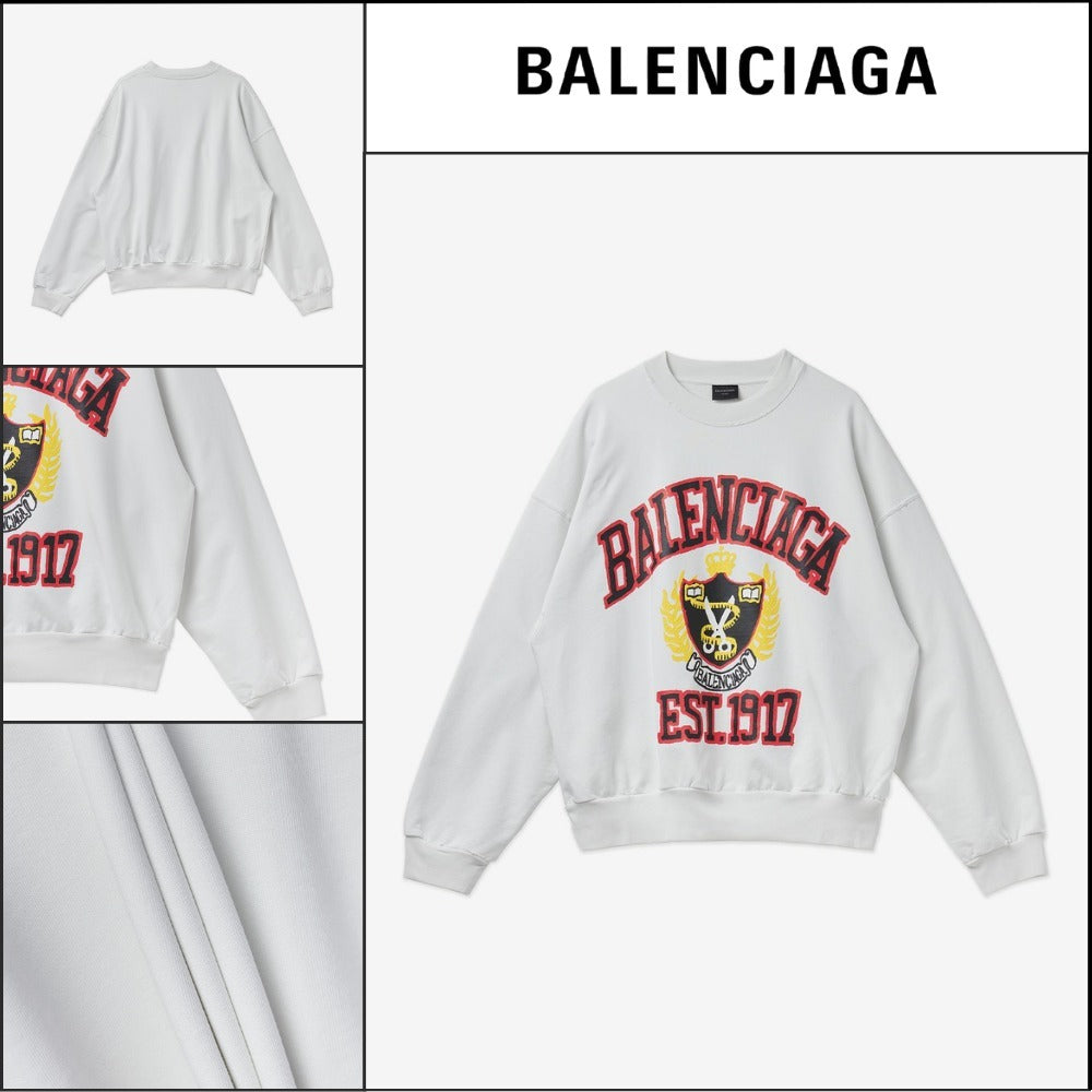 【BALENCIAGA】ユニバーシティ ロゴ スウェットシャツ ホワイト