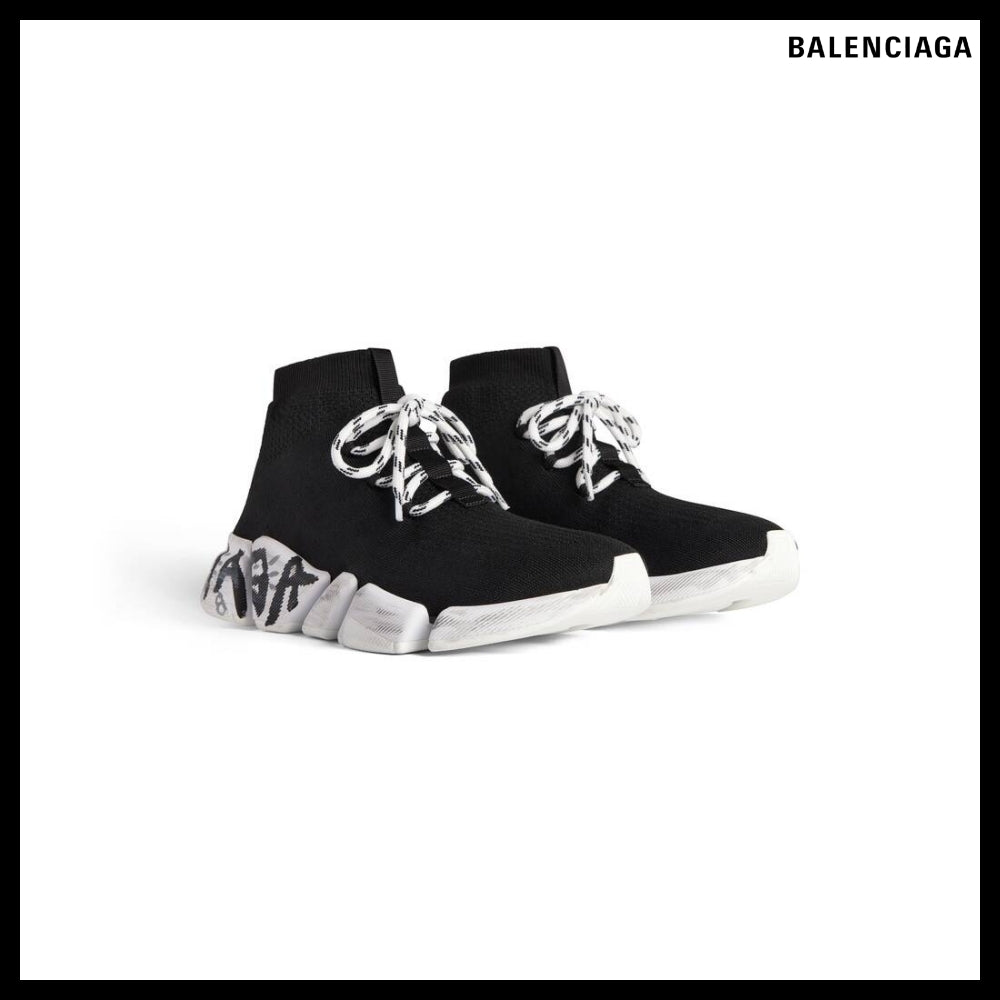 【BALENCIAGA】Speed 2.0 Lace-Up Graffiti Recycled Knit
