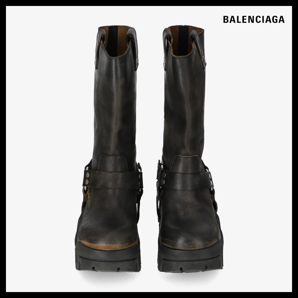 【BALENCIAGA】Bulldozer Harness Boots - Black