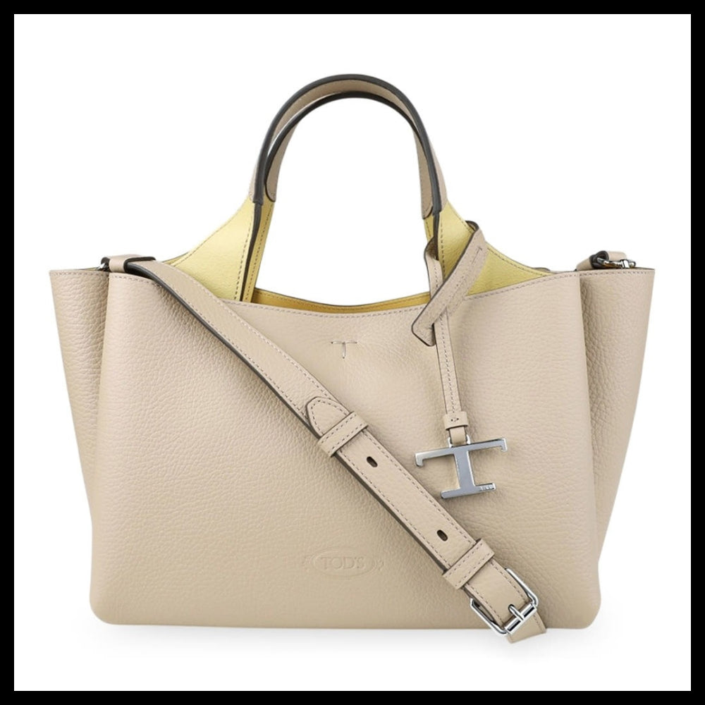 【TOD'S】Timeless Charm Mini Tote Shoulder Bag Beige