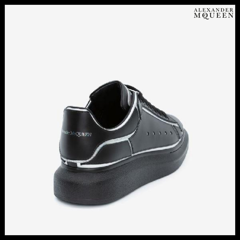 【Alexander Mcqueen】Silver Line Detail Oversole Sneakers