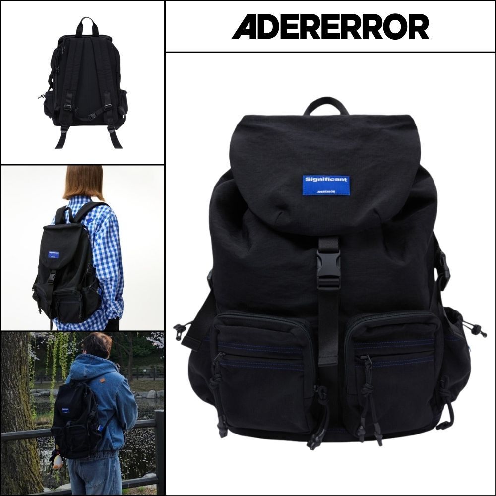 【ADERERROR】Significant Tag Backpack 01 Noir