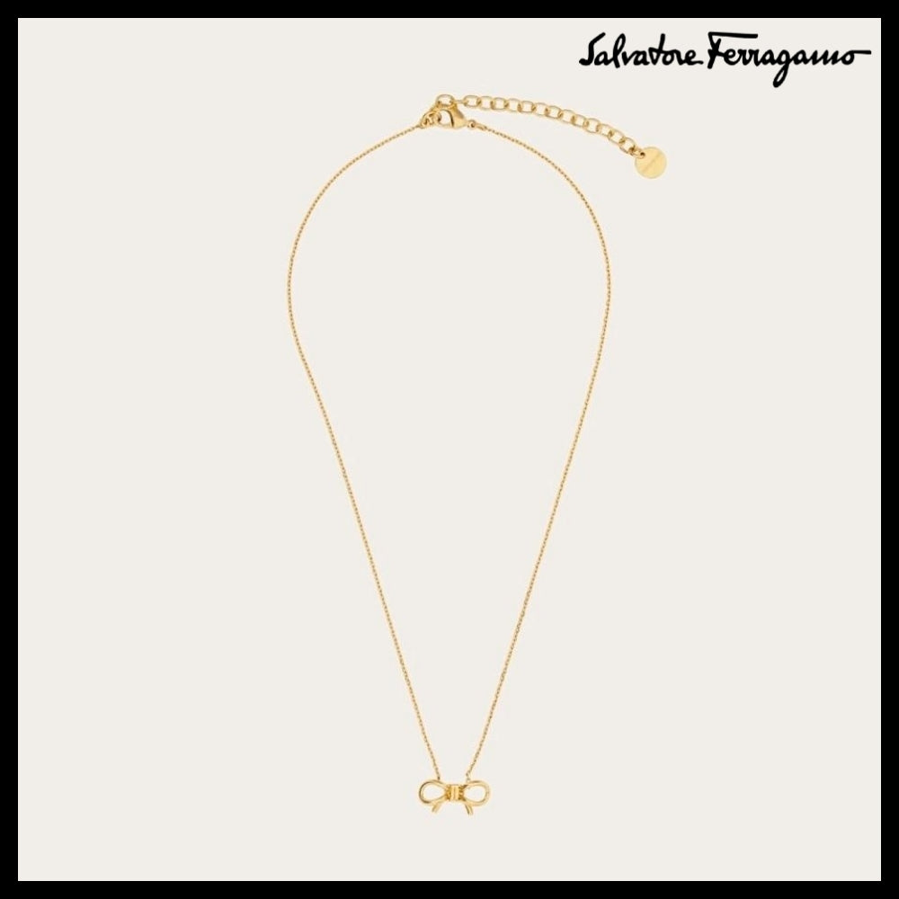 ◆SALVATORE FERRAGAMO◆Bow Pendant Necklace