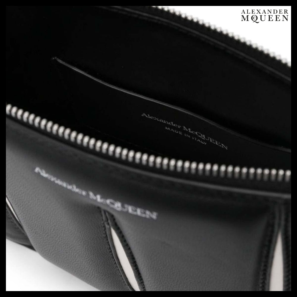 【Alexander Mcqueen】The Slash Zipped Card Holder Pouch Bag