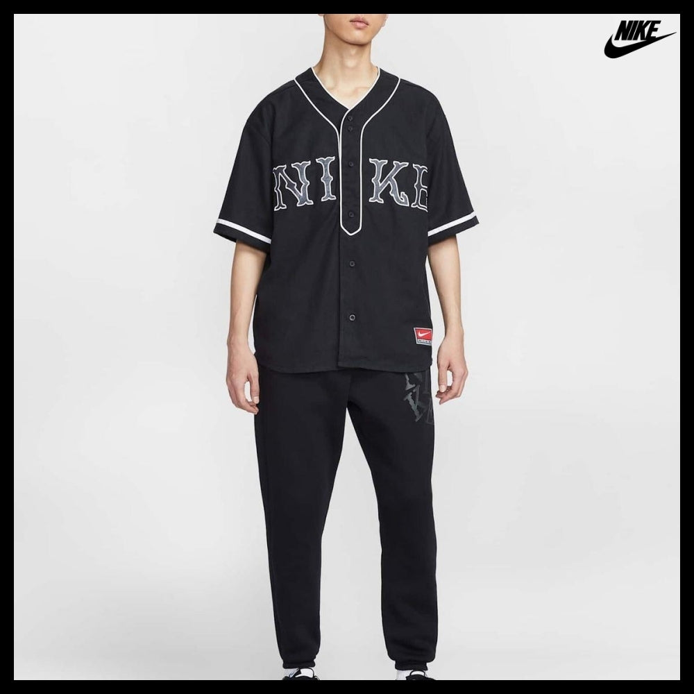 【NIKE】Life Short Sleeve Vintage Sports Top M Black White