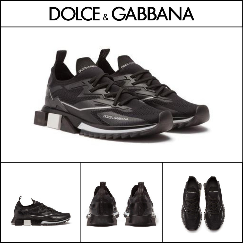 【Dolce & Gabbana】STRETCH MESH SORRENTO SNEAKERS BLACK