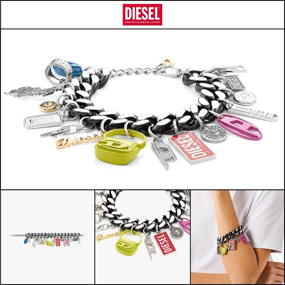 【DIESEL】Chain Charm Bracelet
