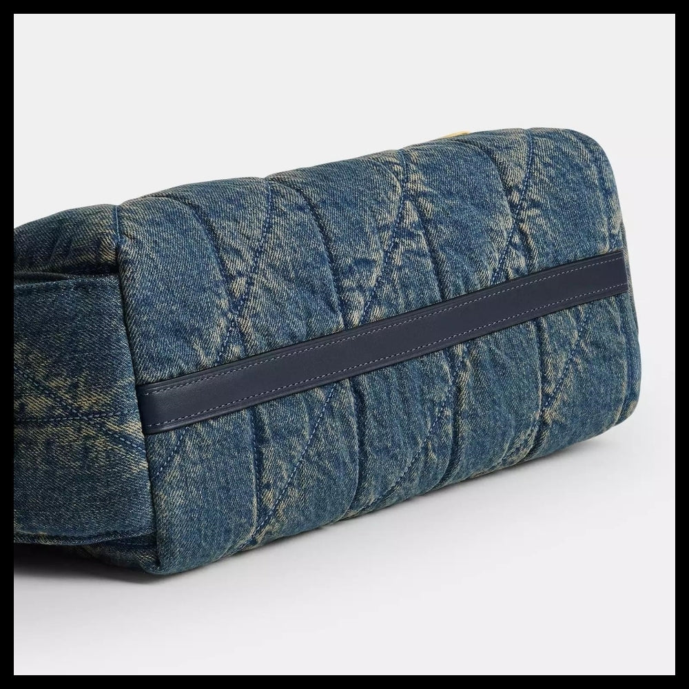 【Coach】Pocket Juliet Bag 30 In Regenerative Cotton Denim