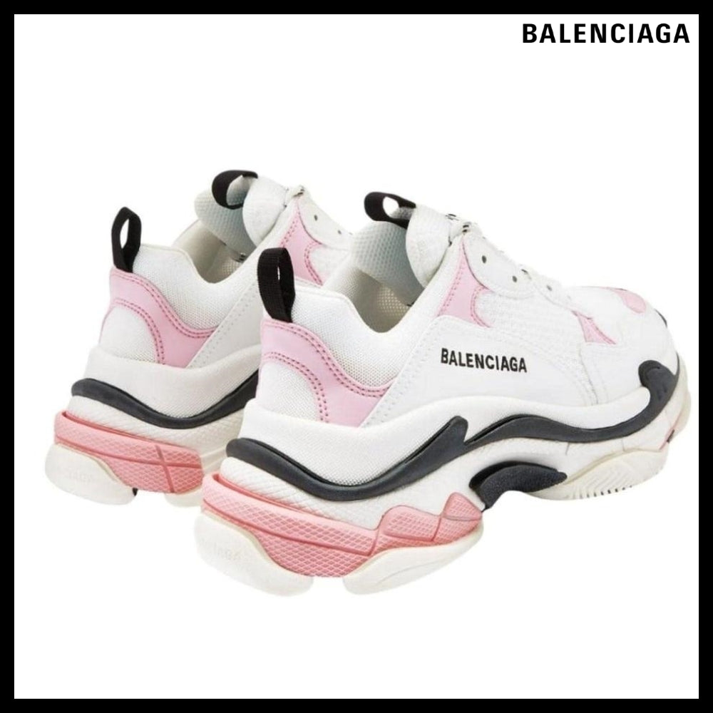 【Balenciaga】Triple S Leather And Mesh Sneakers