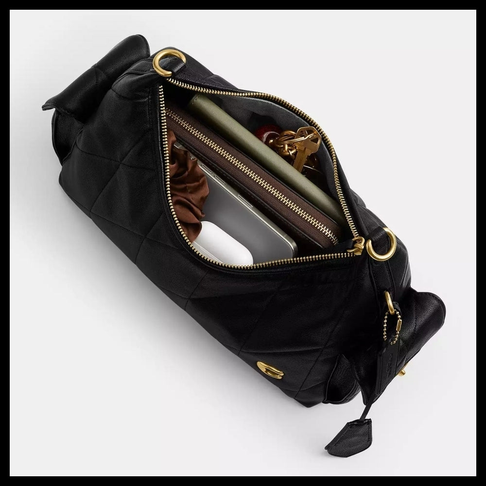 【Coach】Pocket Juliet Bag 30 With Quilting Black