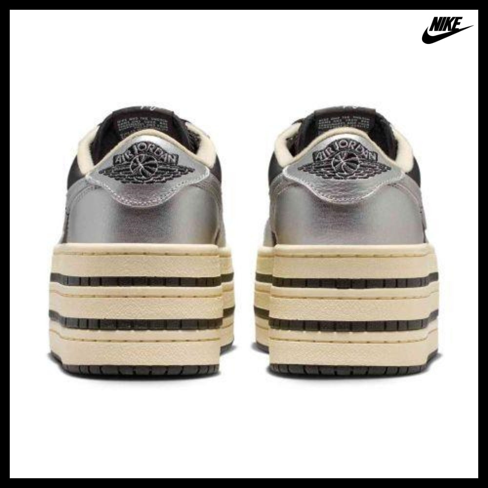 【Nike】AIR JORDAN 1 TRIPLE STACK METALLIC SILVER MUSLIN