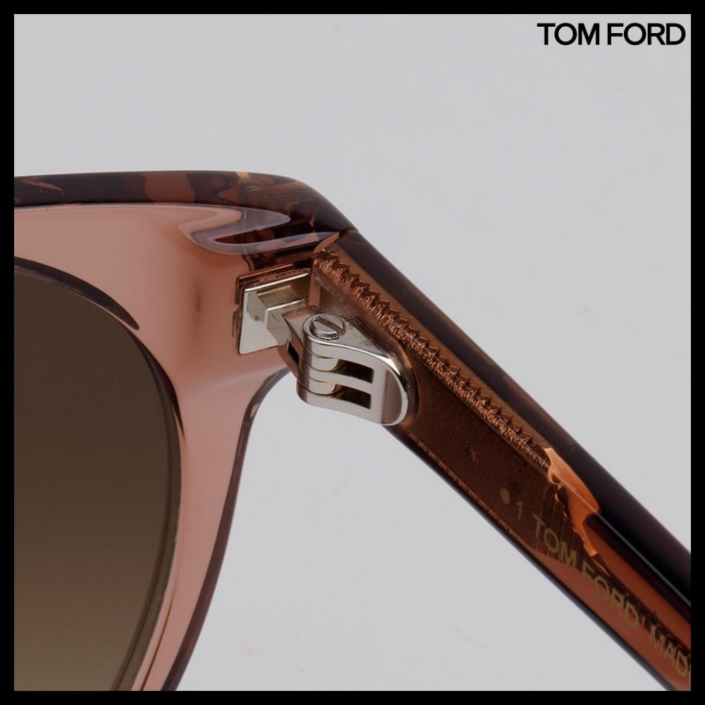 【TOM FORD】Round Transparent Horn-Rimmed Sunglasses