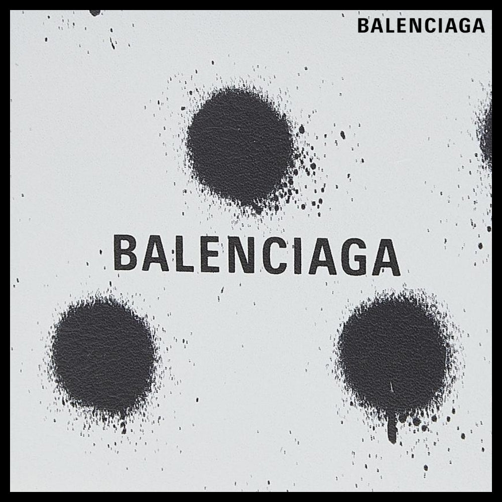 BALENCIAGA Spray Polka Dot Print Card Holder