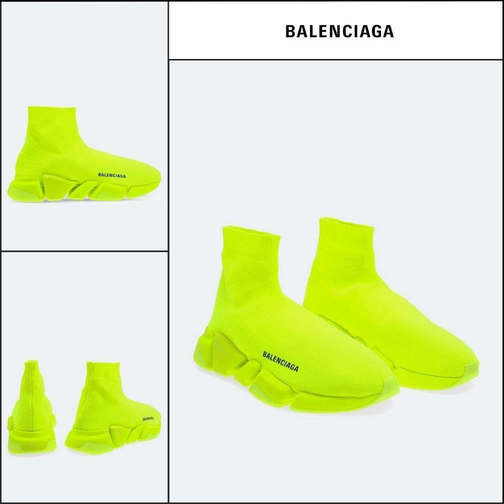 【BALENCIAGA】Speed 2.0 Recycled Knit Sneaker Neon Green