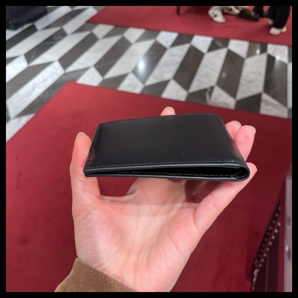 【GUCCI】GG Marmont Leather Bi-Fold Wallet Black
