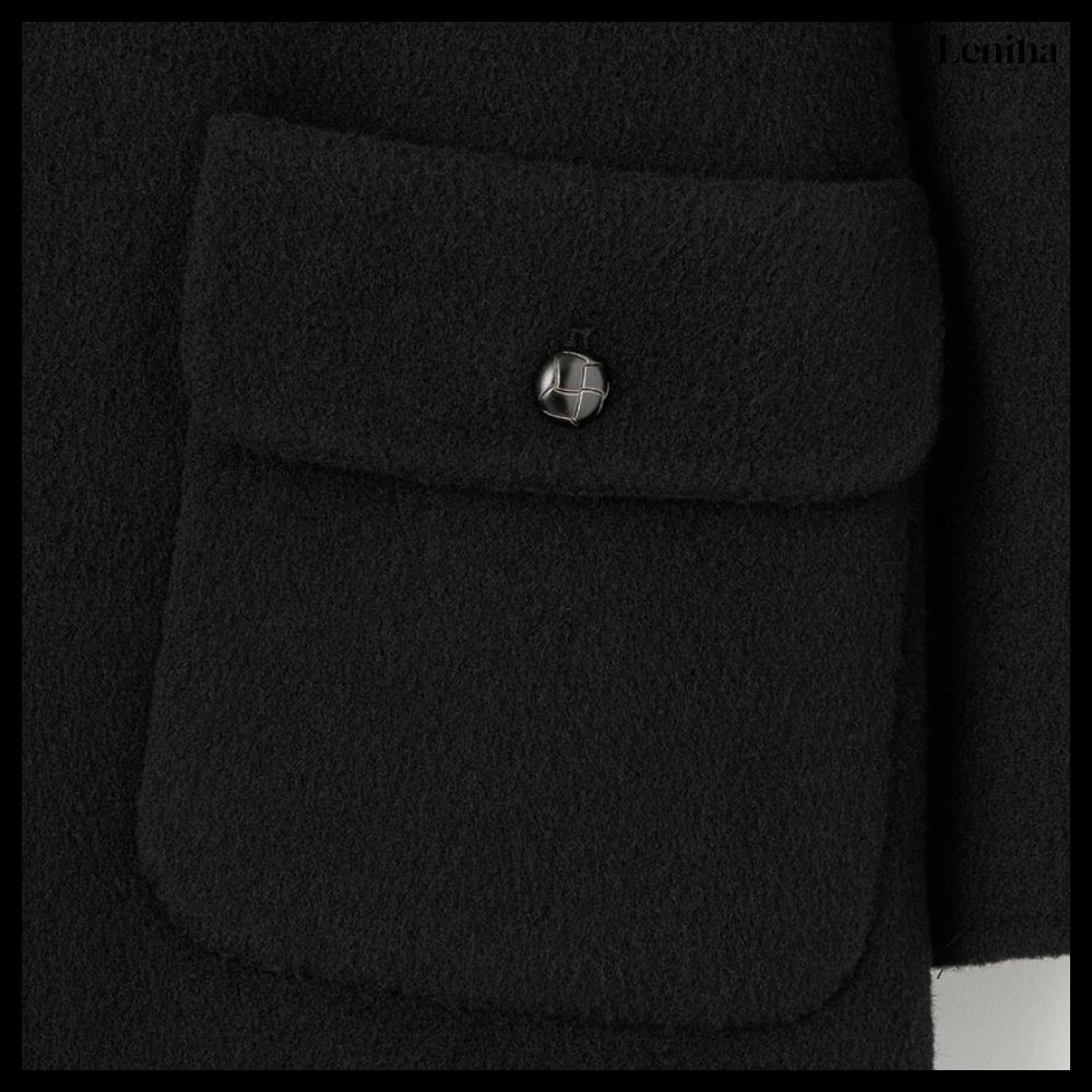 【LENINA】Perris Wool Handmade Half Coat
