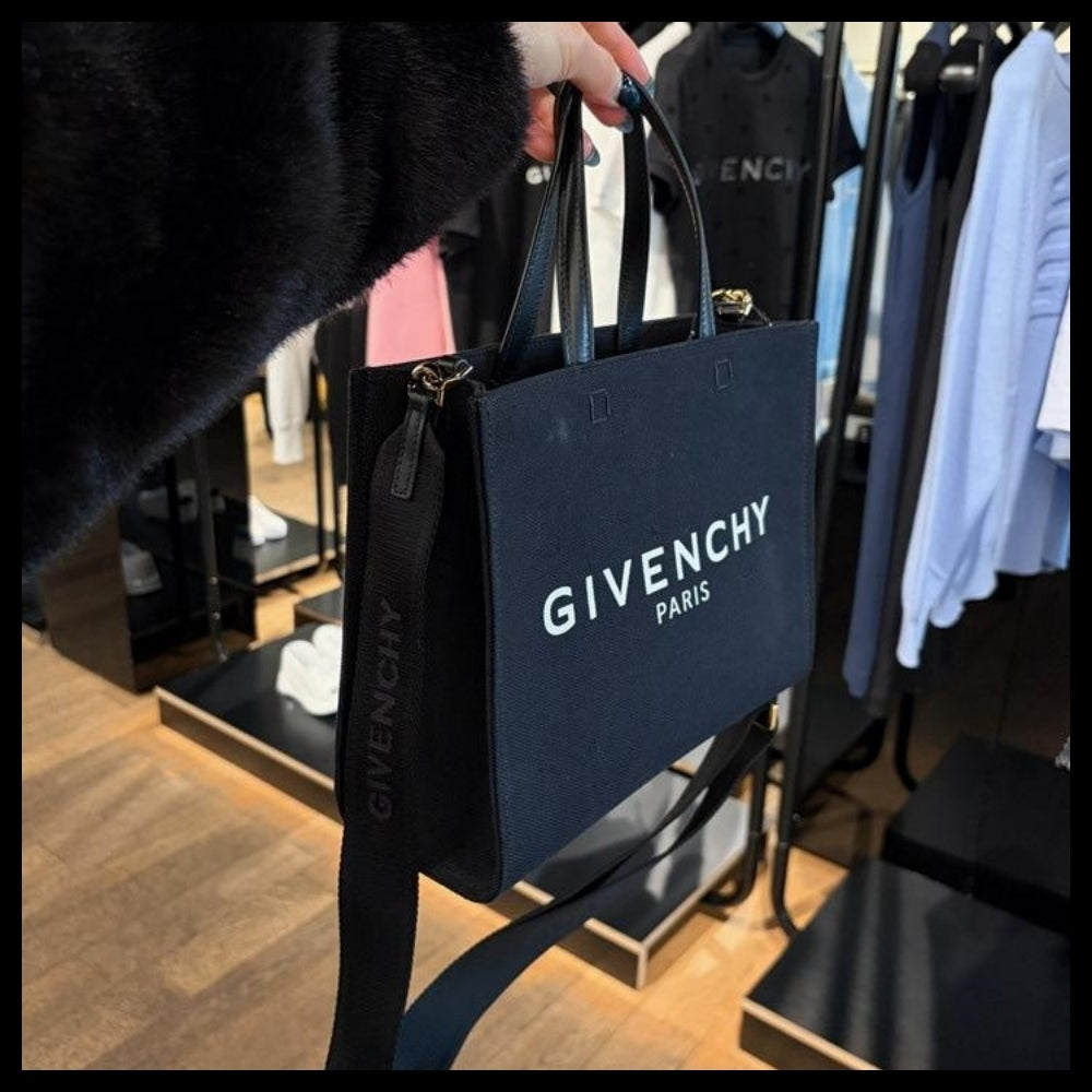 【GIVENCHY】Canvas Small Tote Bag Black