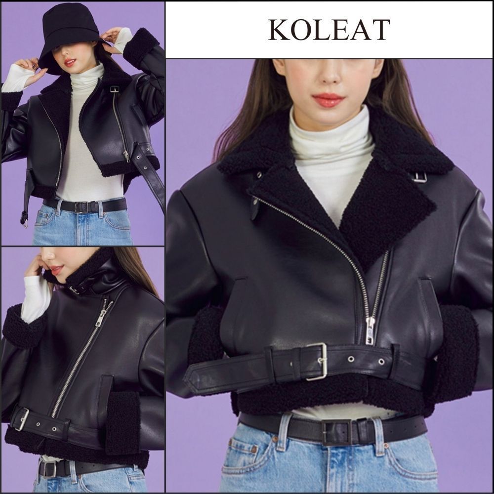 【KOLEAT】ウィメンズ クロップ オーバーサイズ ムスタン