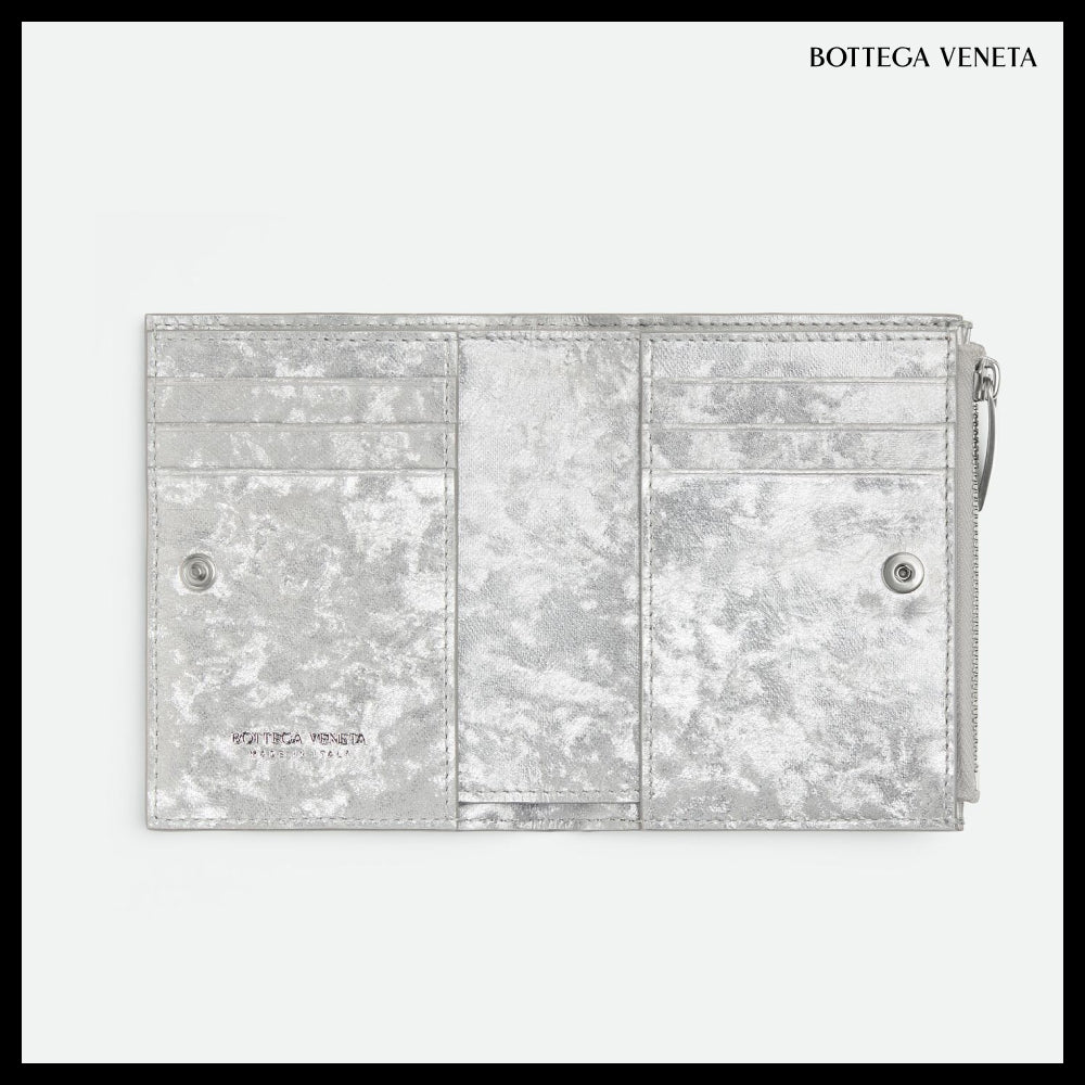 【BOTTEGA VENETA】Small Intrecciato Fold Wallet 2 Colors